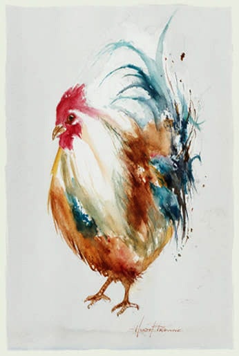Hugh Browne watercolour king of the coup