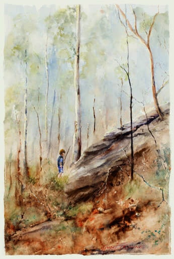 Hugh Browne watercolour Australian bush
